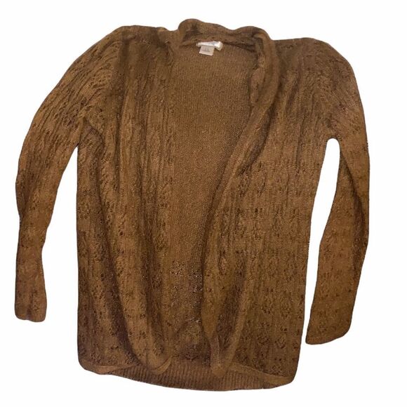 ✨7xHP✨Open Knit Brown Cardigan✨ - Picture 2 of 8